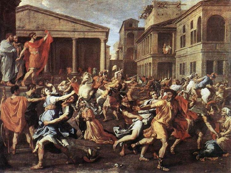 Rape of the Sabine Women, Rome,, Nicolas Poussin